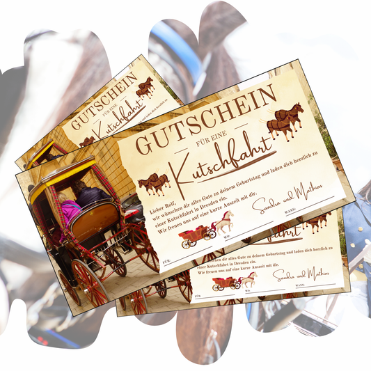 Gutschein - Kutschfahrt Rundfahrt Pferdekutsche