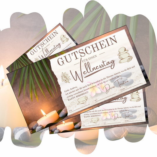 Gutschein - Wellness Spa Wochenende Geschenkgutschein