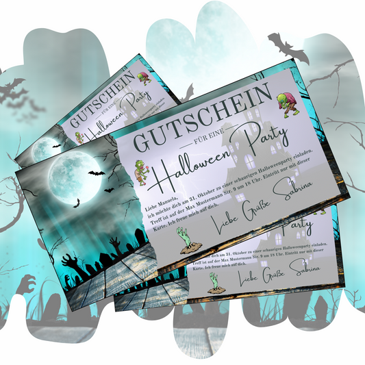 Gutschein - Halloween Party Geschenkgutschein