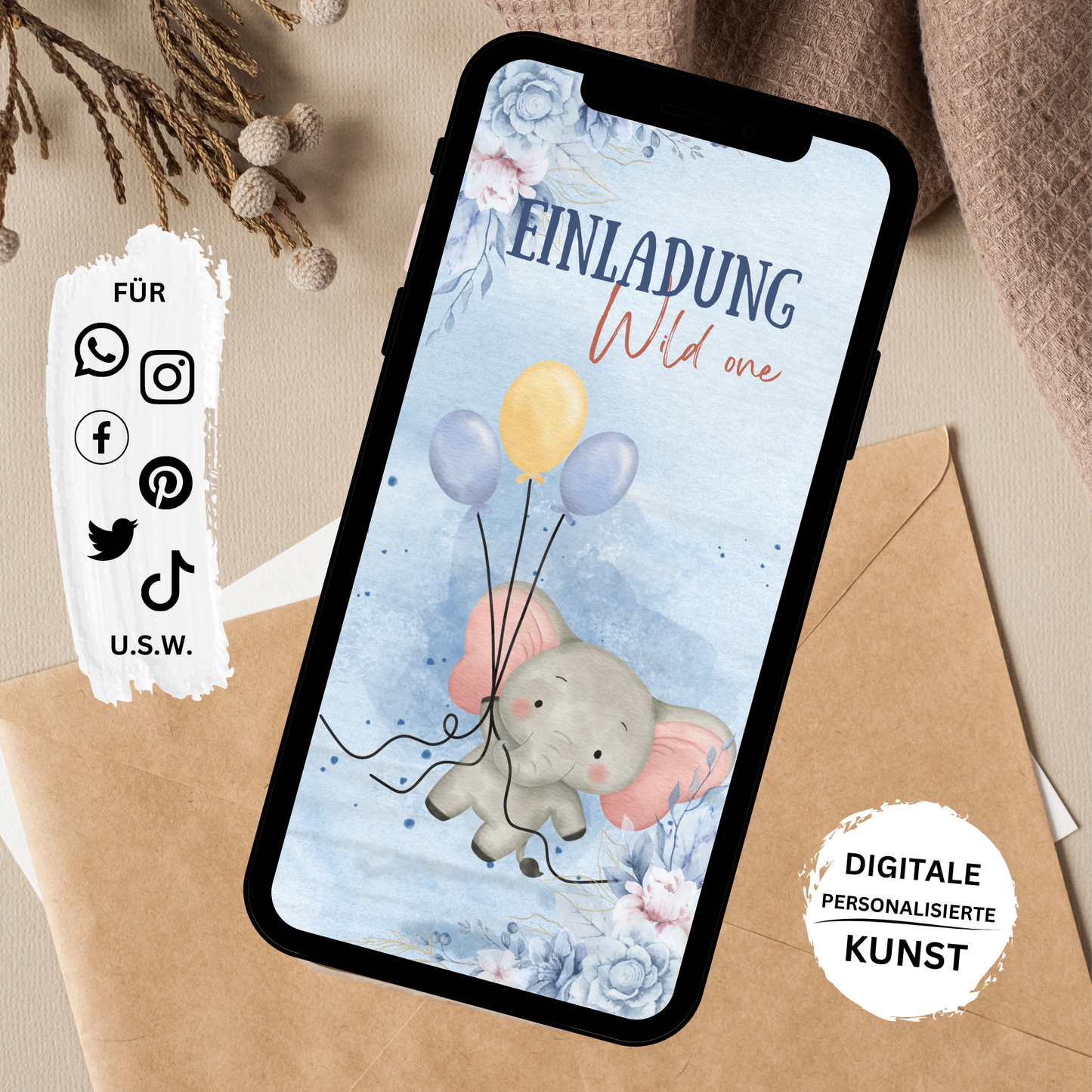 eCARD - Animierte Kindergeburtstags Party Einladungskarte