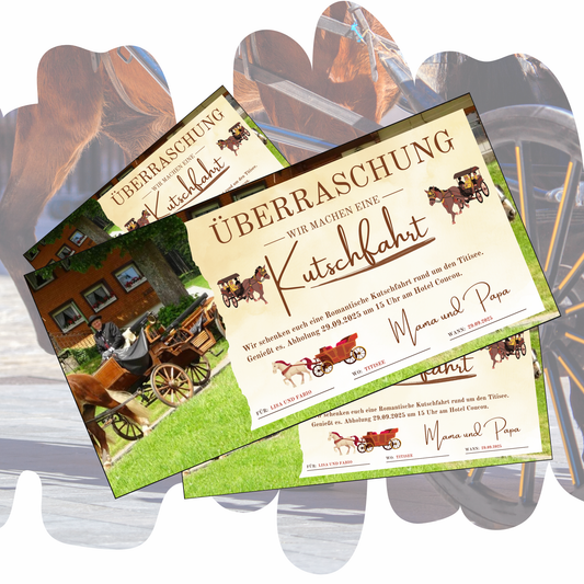 Gutschein - Kutschfahrt Rundfahrt Pferdekutsche