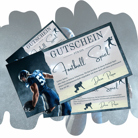 Gutschein - American Football Geschenkgutschein