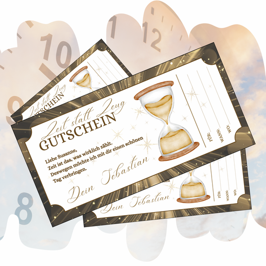 Gutschein - Gemeinsame Zeit statt Zeug als Geschenkidee