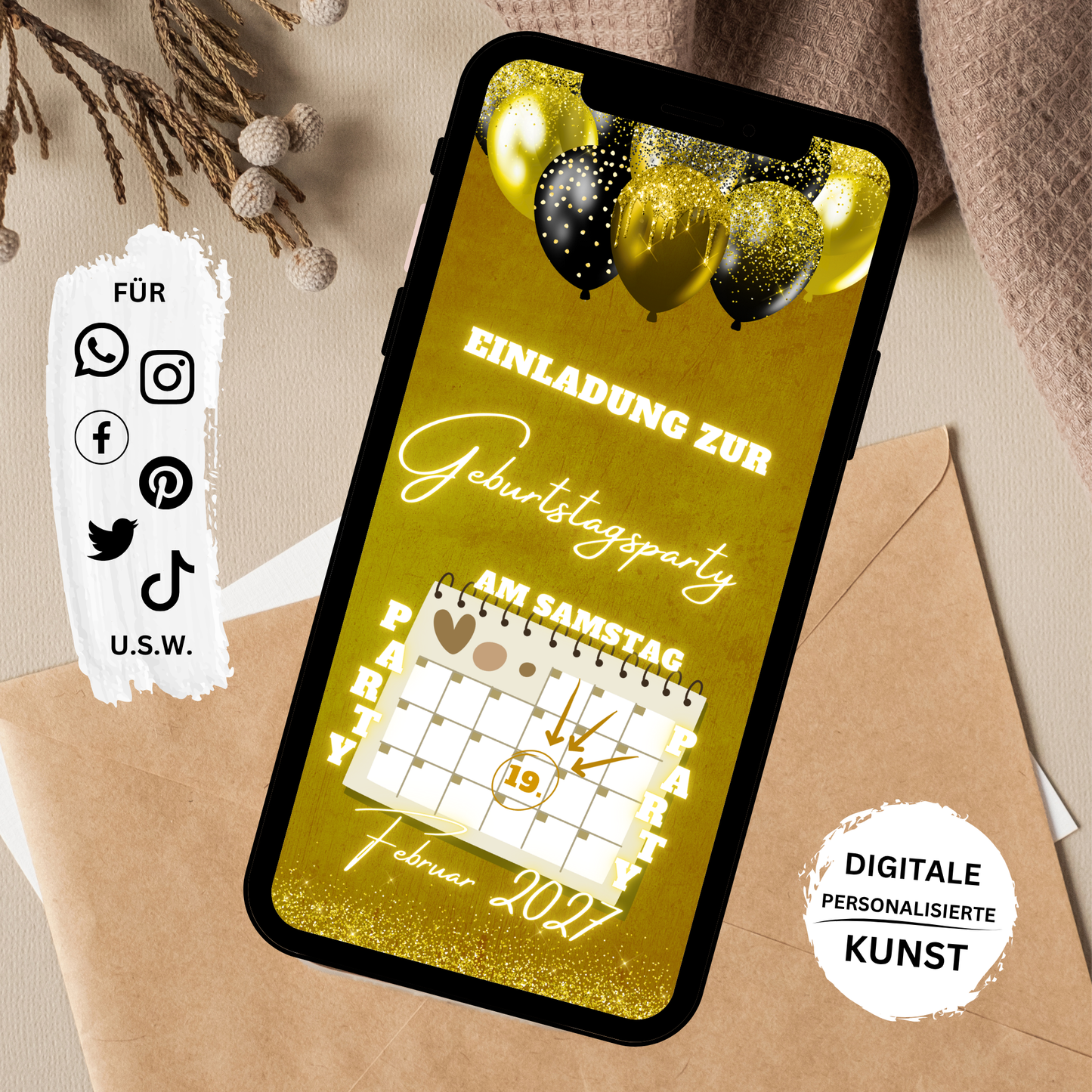 eCARD - Animierte Einladungskarte Geburtstag
