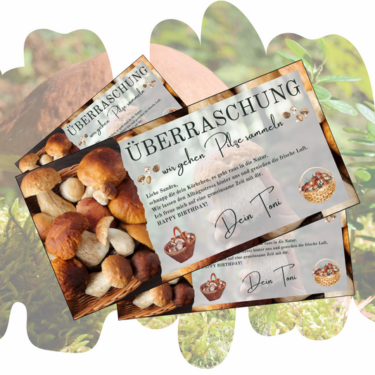 Gutschein - Pilze Geschenkgutschein Geburtstag