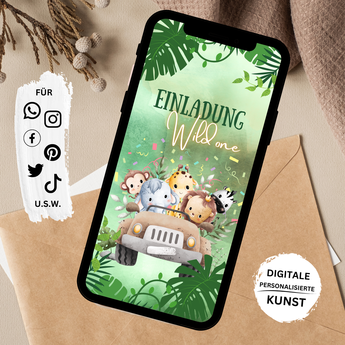 eCARD - Animierte Kindergeburtstags Party Einladungskarte