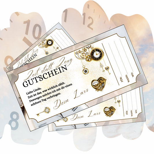 Gutschein - Gemeinsame Zeit statt Zeug als Geschenkidee