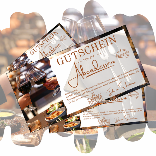 Gutschein - Abendessen Geschenkgutschein Geburtstag