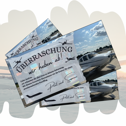 Gutschein - Flugzeug Rundflug Erlebnisgutschein
