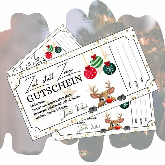 Gutschein - Gemeinsame Zeit statt Zeug als Geschenkidee