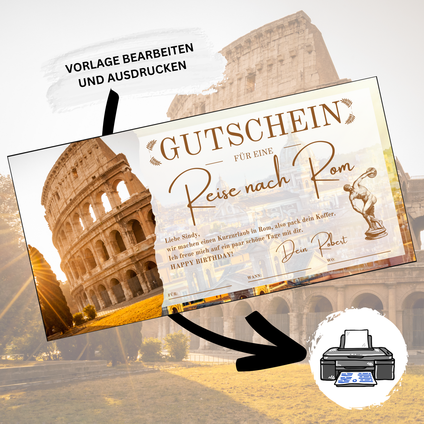 Gutschein - Städtetrip Rom Italien Reisegutschein