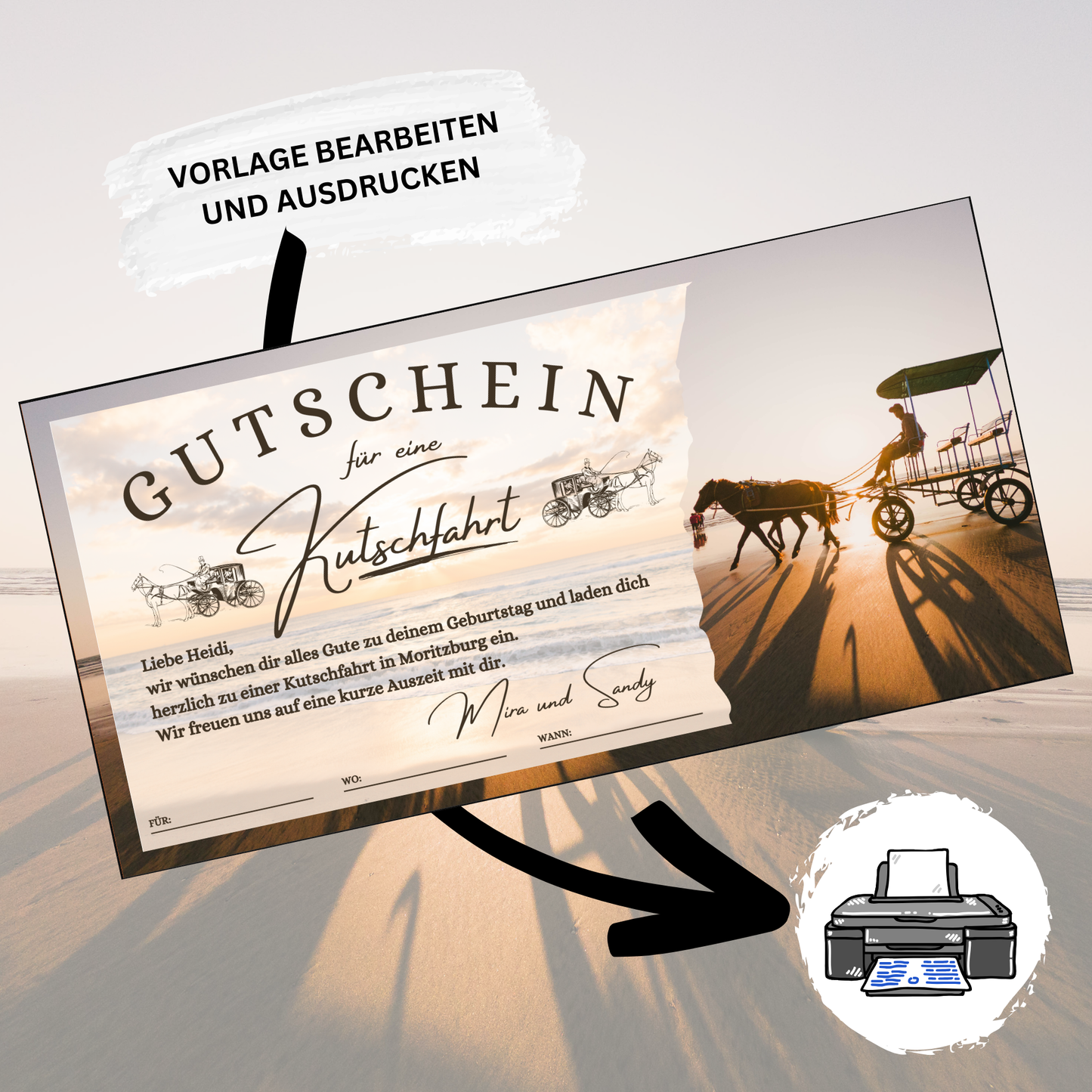 Gutschein - Kutschfahrt Rundfahrt Pferdekutsche