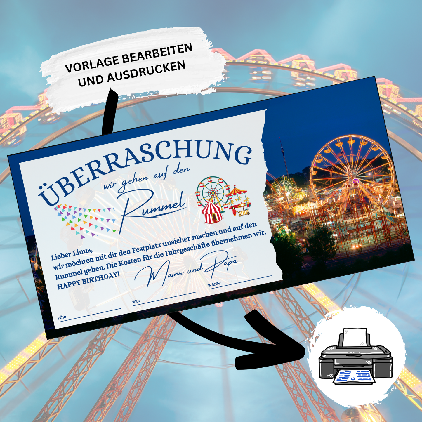 Gutschein - Rummel Besuch Erlebnisgutschein