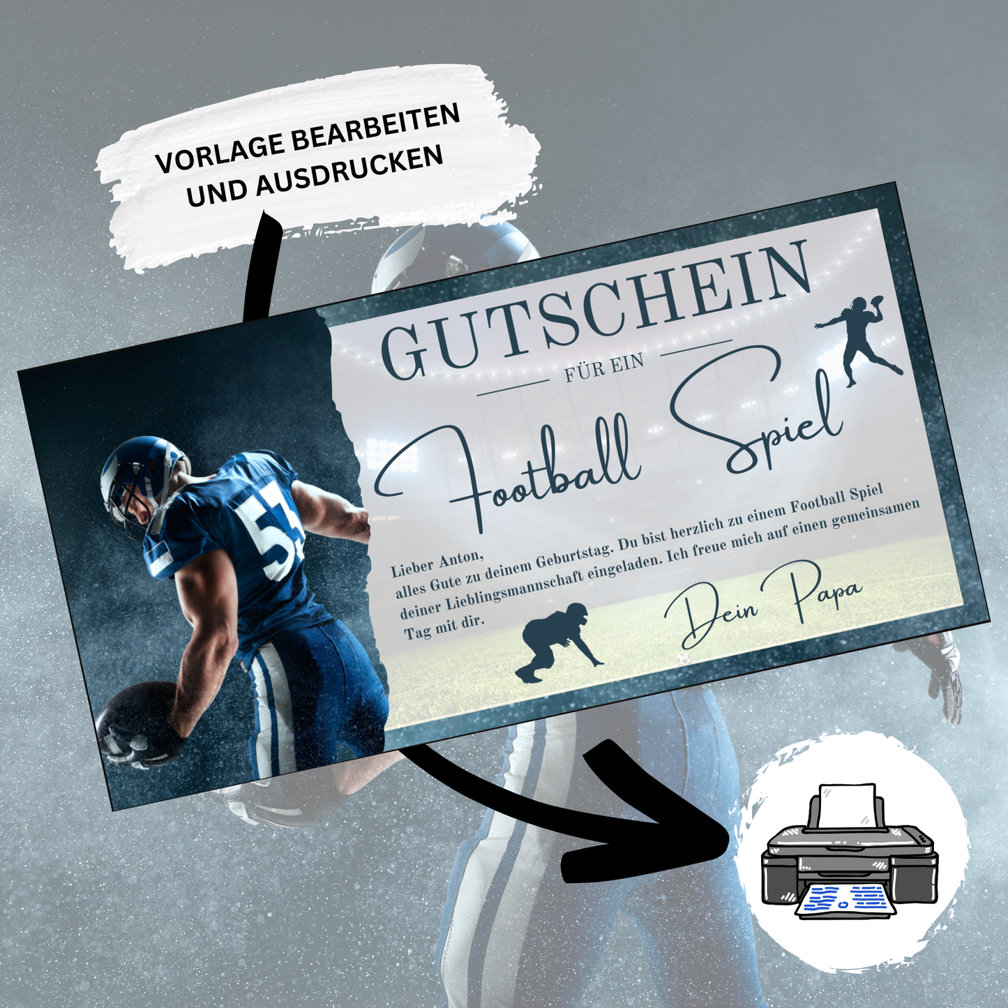 Gutschein - American Football Geschenkgutschein