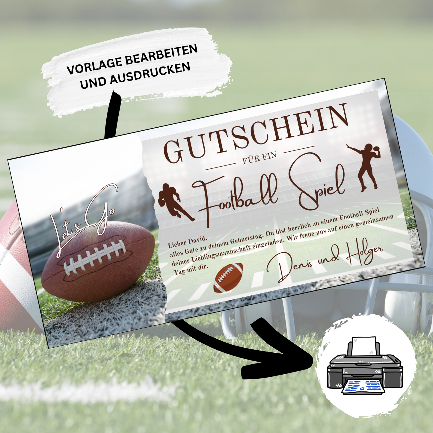 Gutschein - American Football Geschenkgutschein