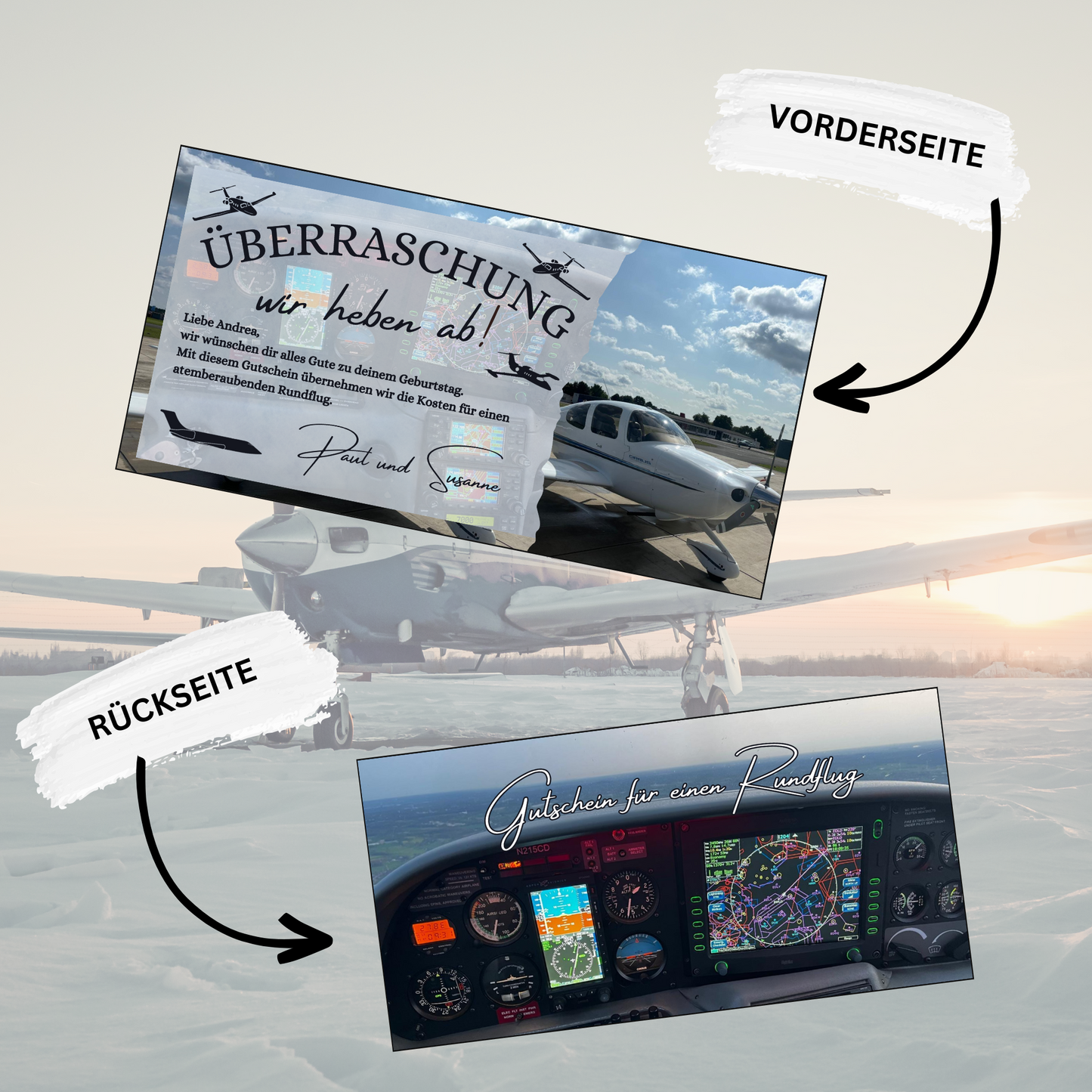 Gutschein - Flugzeug Rundflug Erlebnisgutschein