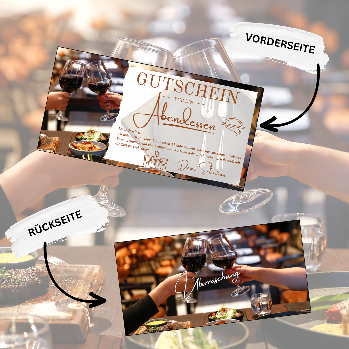 Gutschein - Abendessen Geschenkgutschein Geburtstag