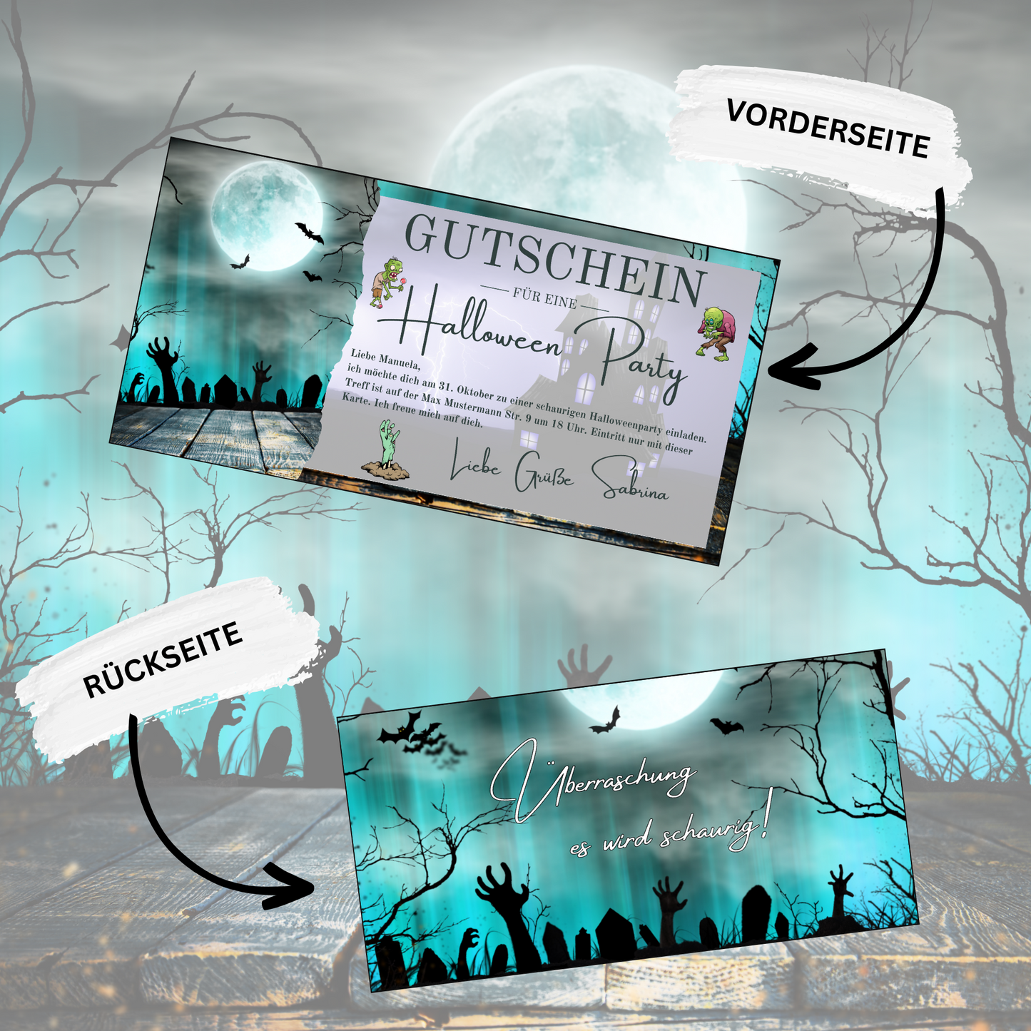 Gutschein - Halloween Party Geschenkgutschein