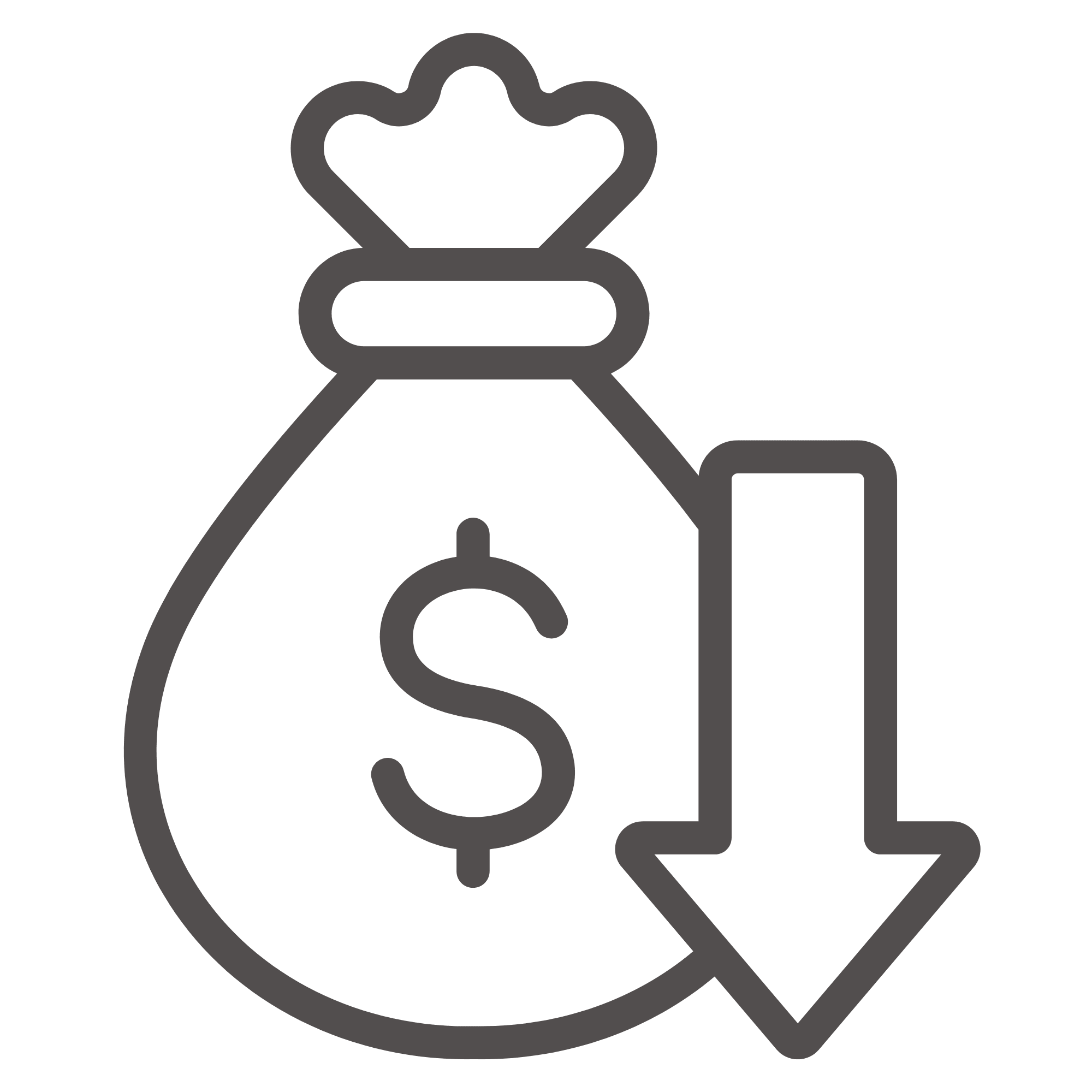 Icon Geld - Geringe Kosten