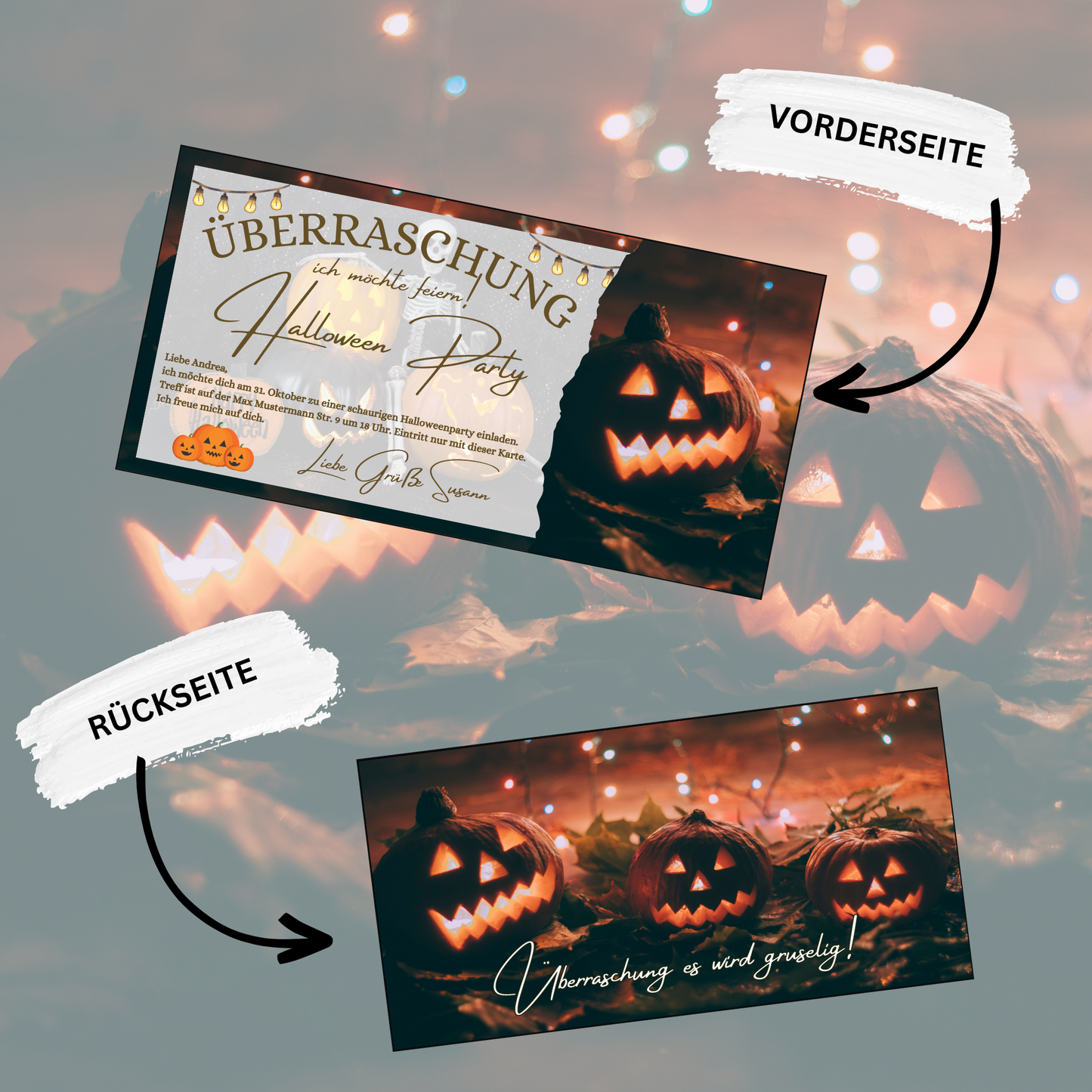 Gutschein - Halloween Party Geschenkgutschein