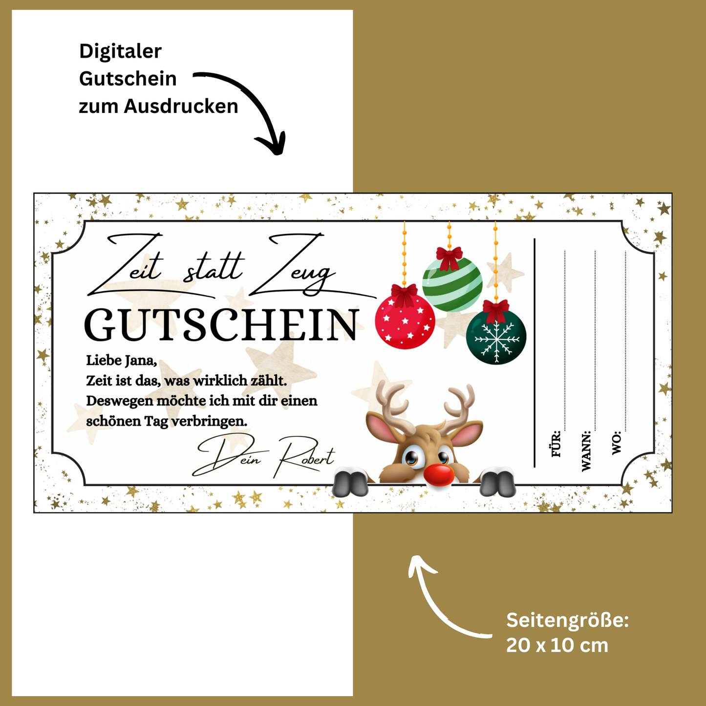 Gutschein - Gemeinsame Zeit statt Zeug als Geschenkidee