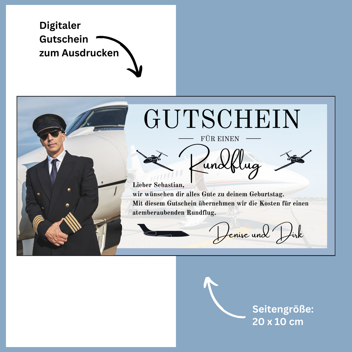 Gutschein - Flugzeug Rundflug Erlebnisgutschein