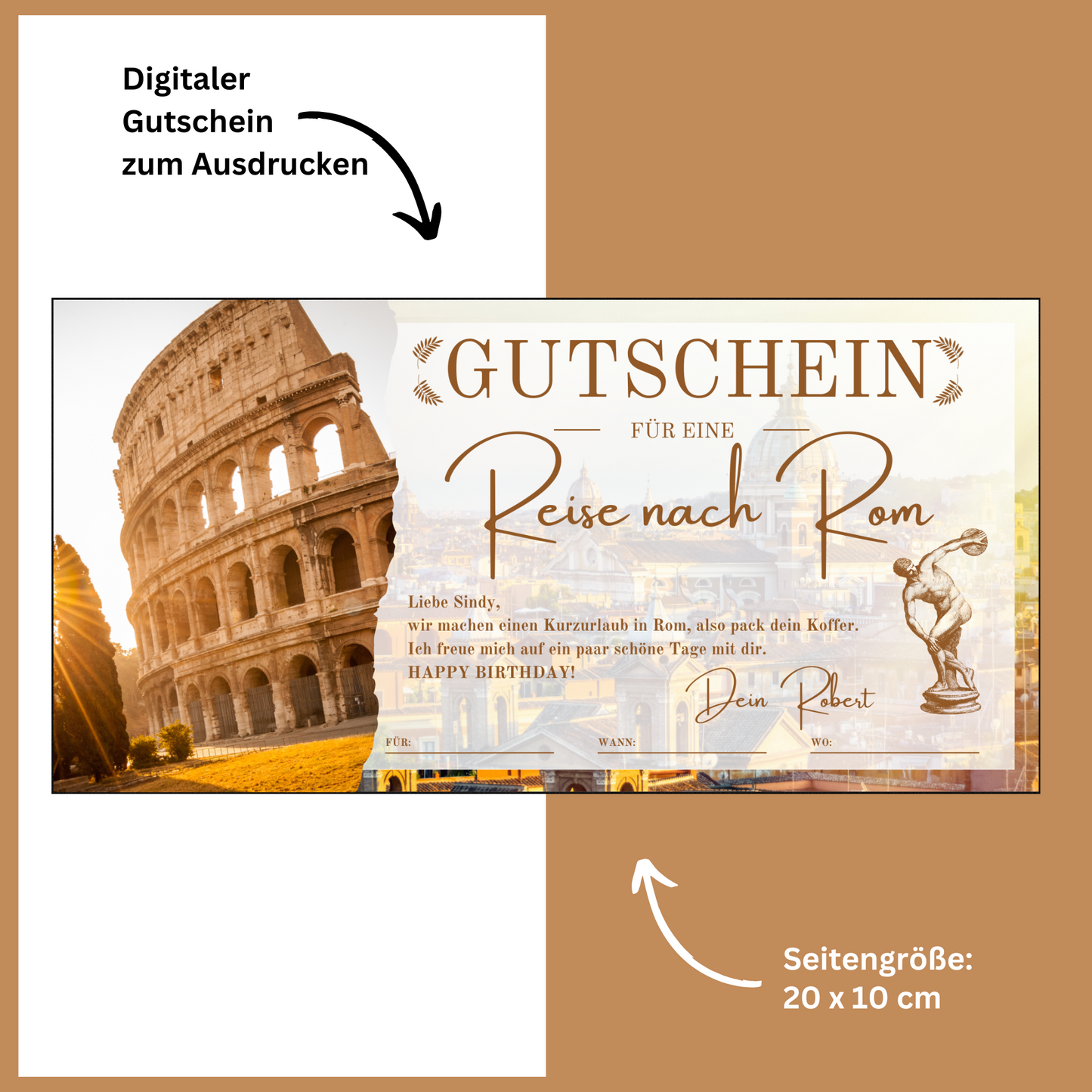 Gutschein - Städtetrip Rom Italien Reisegutschein