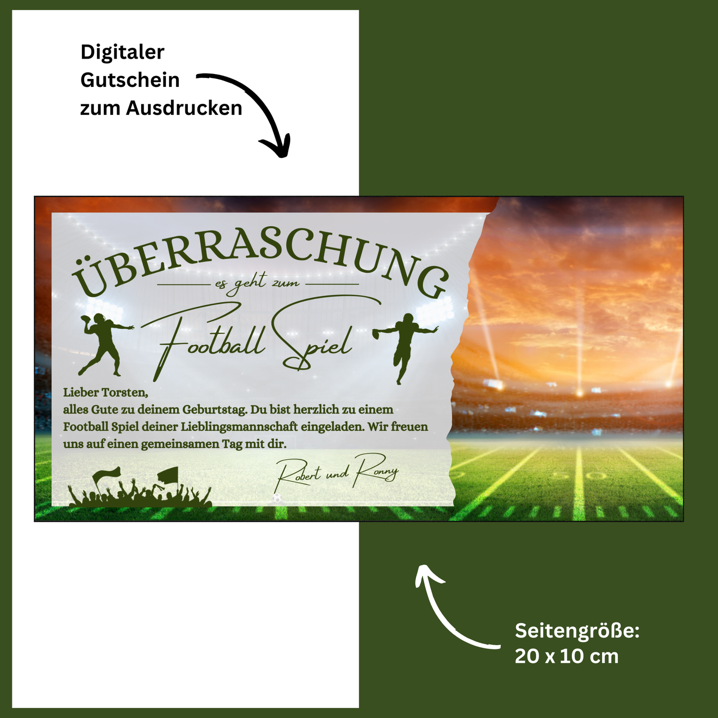 Gutschein - American Football Geschenkgutschein