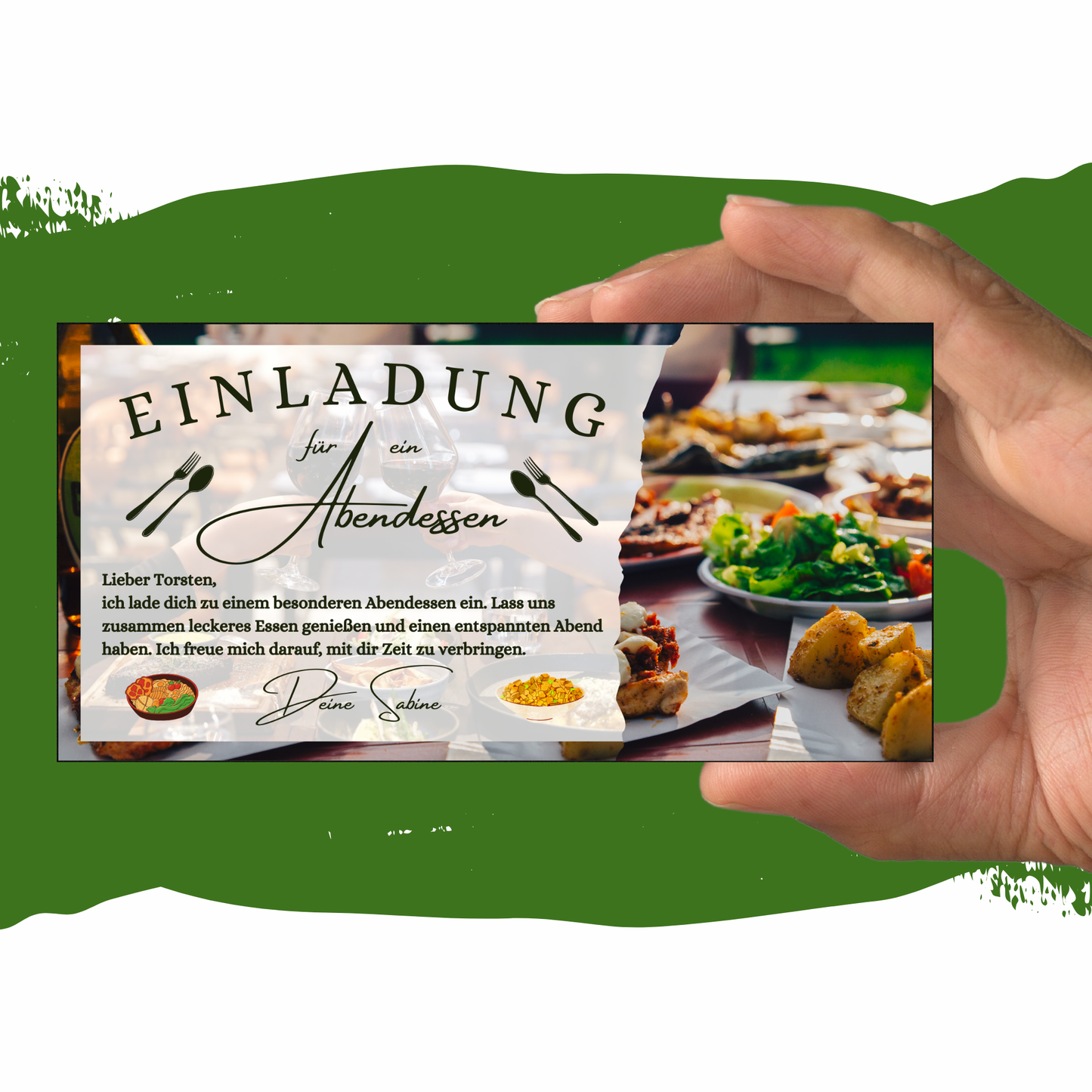 Gutschein - Abendessen Geschenkgutschein Geburtstag