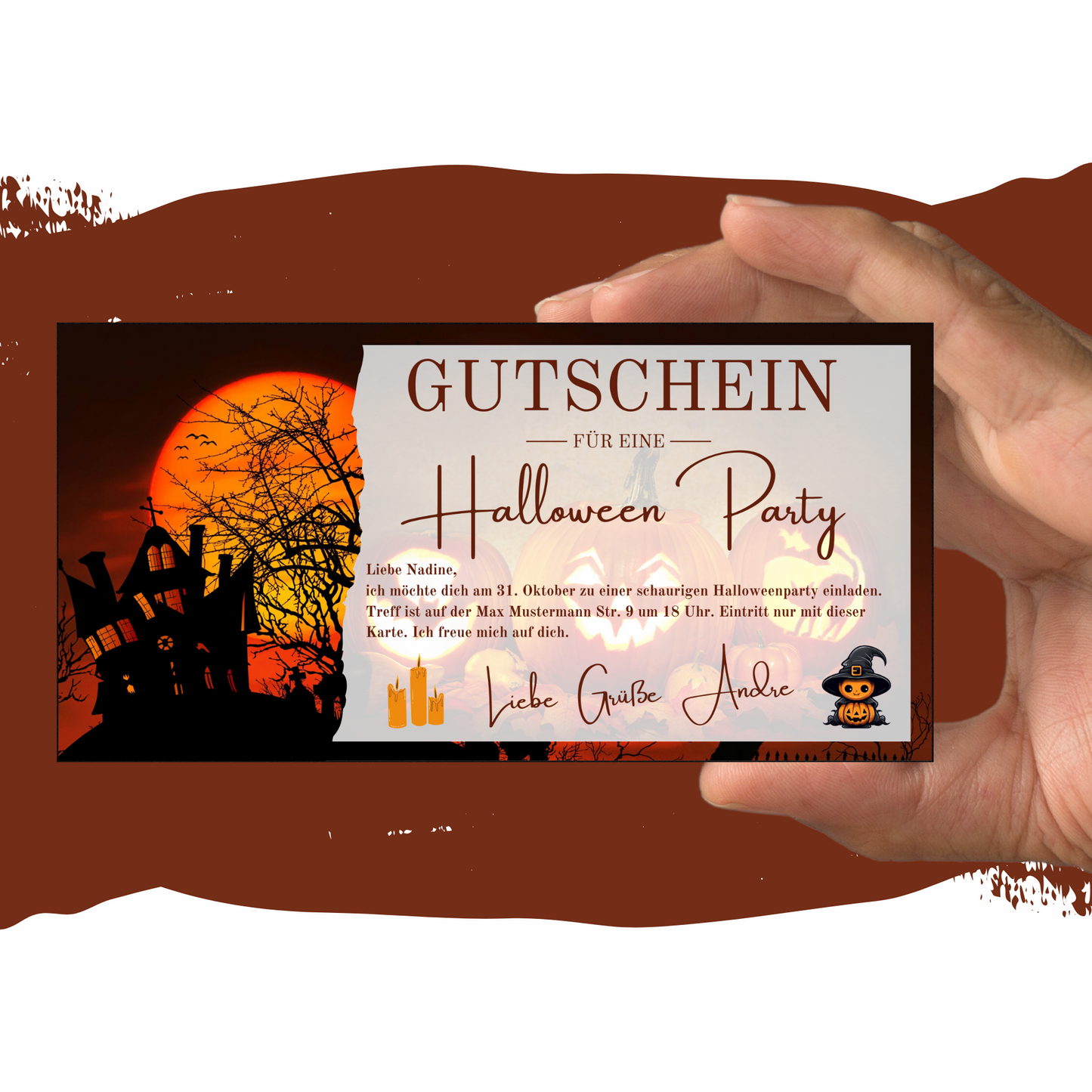 Gutschein - Halloween Party Geschenkgutschein