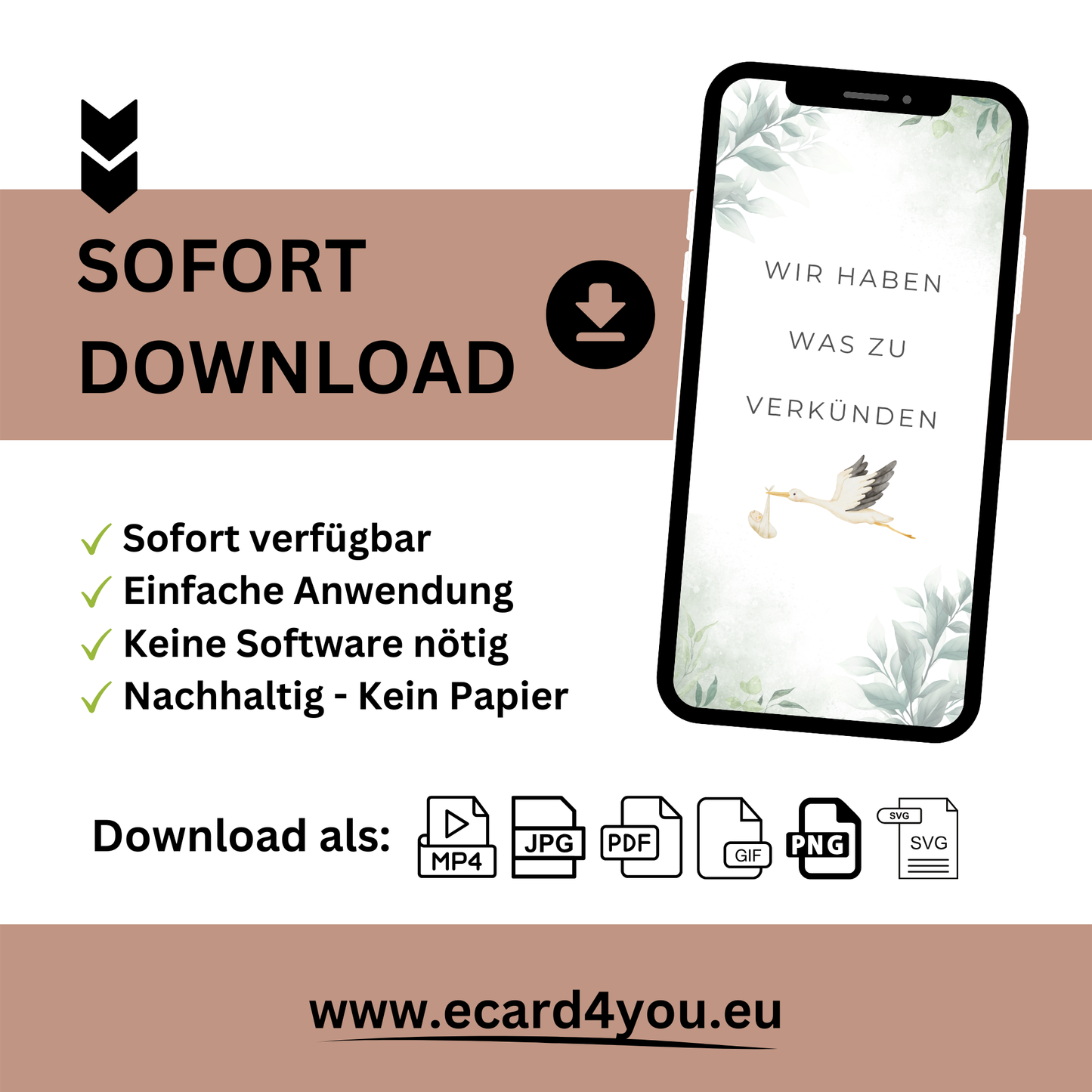 eCARD - Animierte Verkündung Geburt