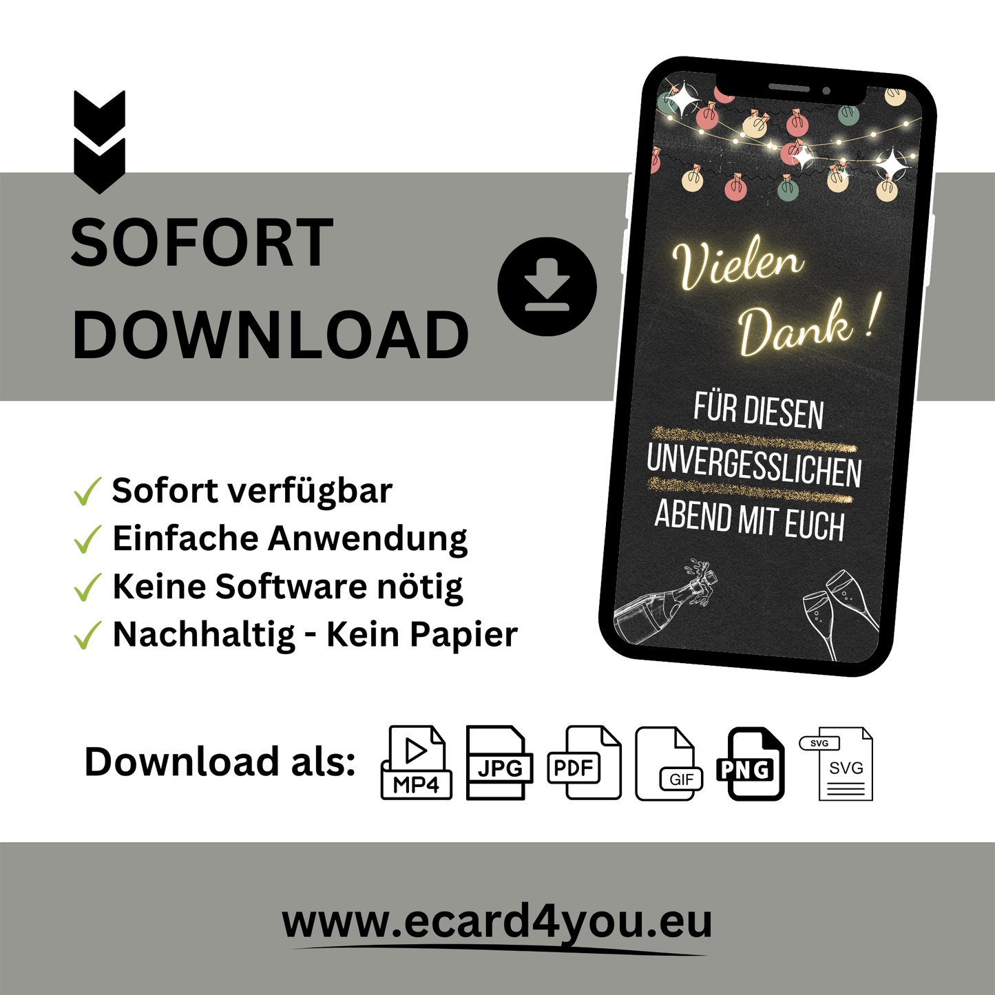 eCARD - Danksagung Geburtstag Jugendweihe
