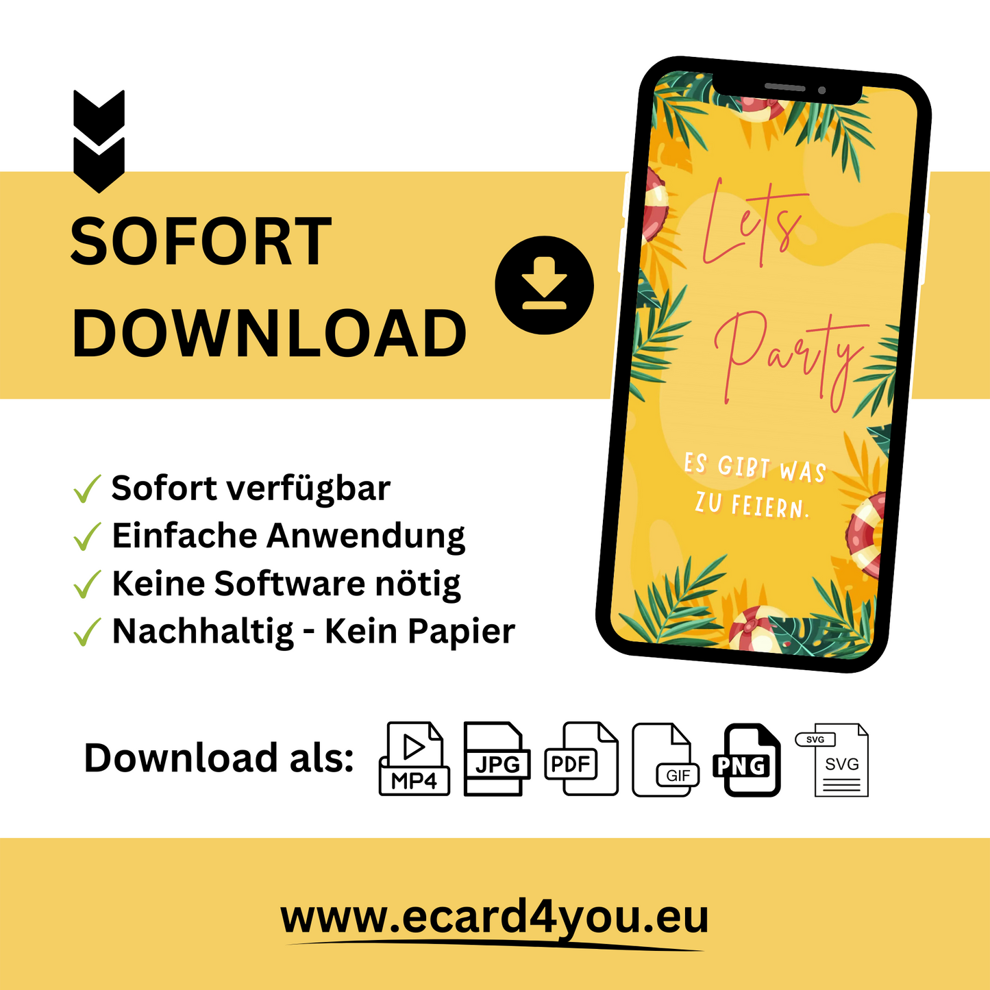 eCARD - Animierte Einladungskarte Geburtstag