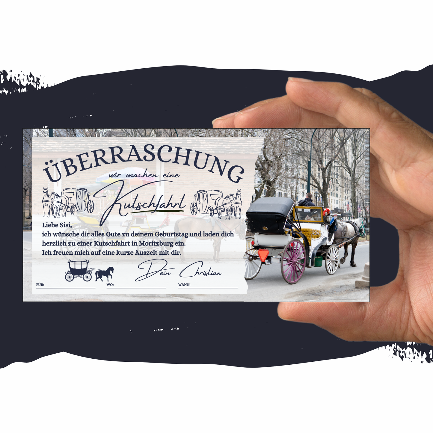Gutschein - Kutschfahrt Rundfahrt Pferdekutsche