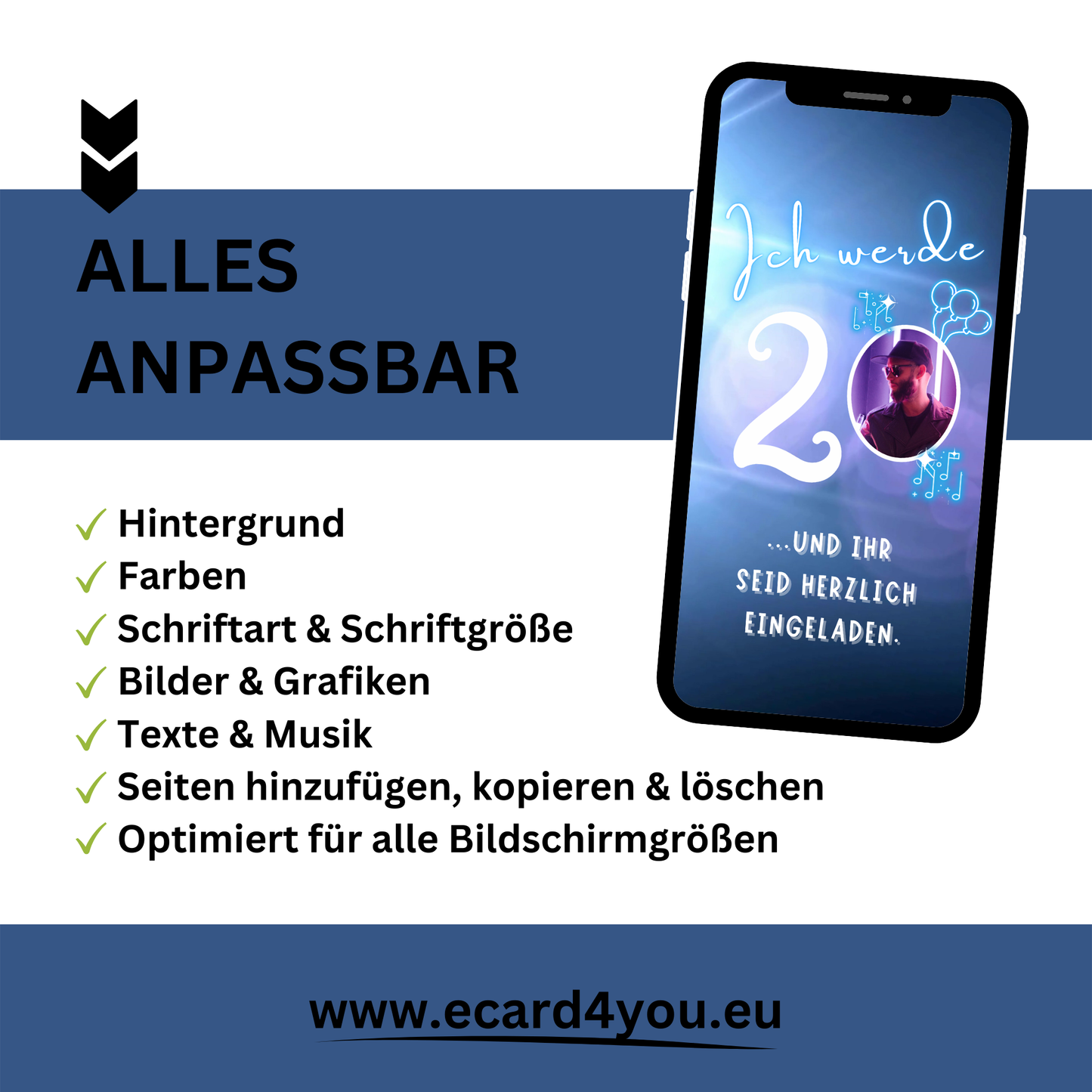 eCARD - Animierte Einladungskarte Geburtstag