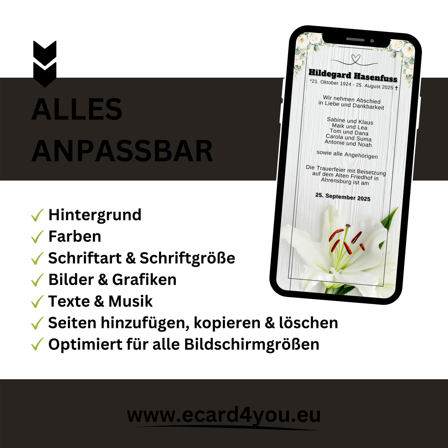 eCARD - Trauerkarte und Beileidsbekundung