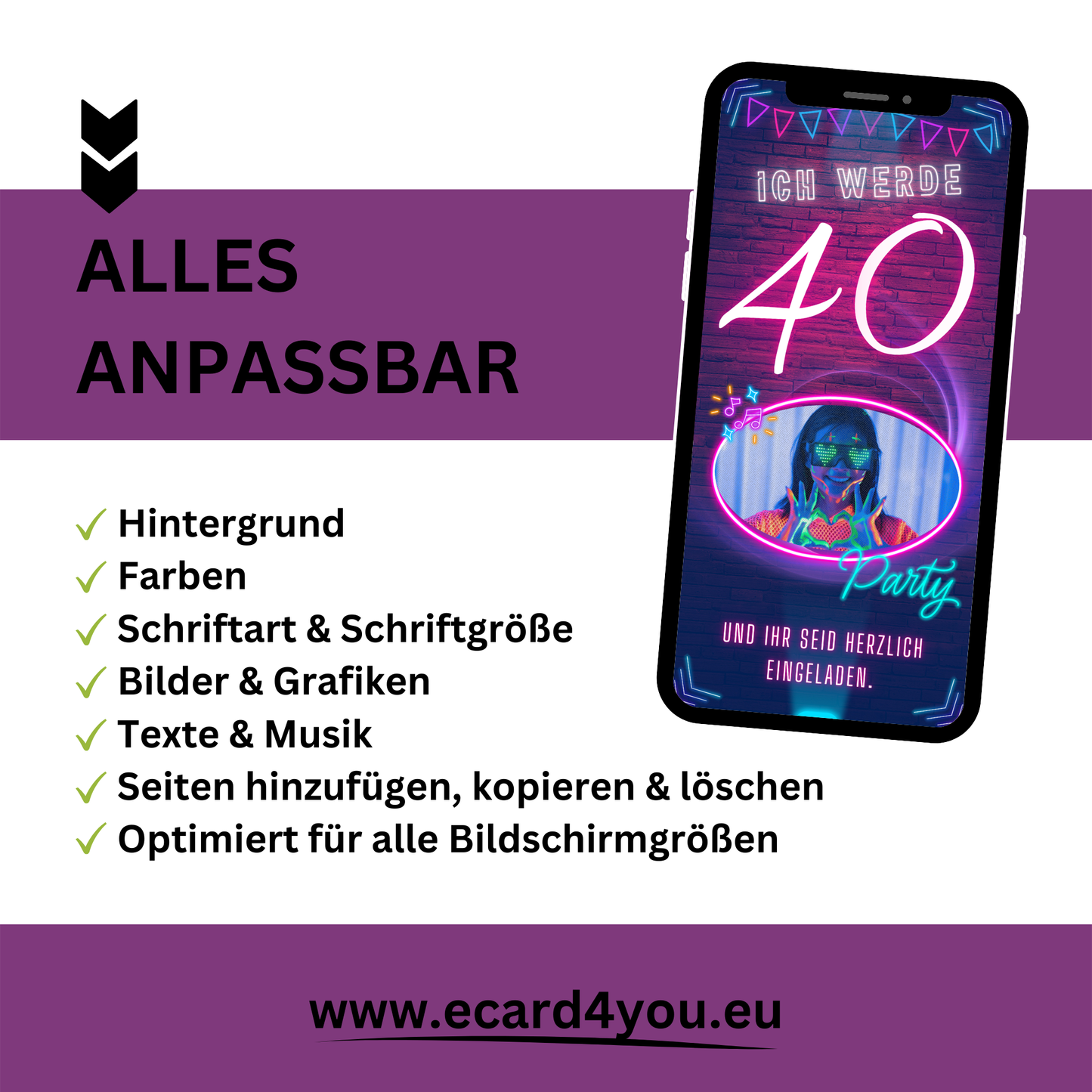 eCARD - Animierte Einladungskarte Geburtstag
