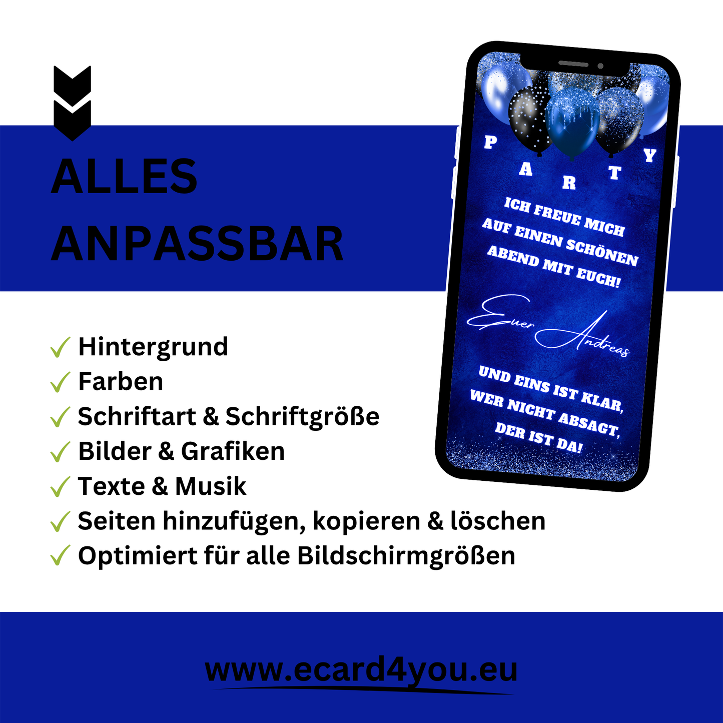 eCARD - Animierte Einladungskarte Geburtstag