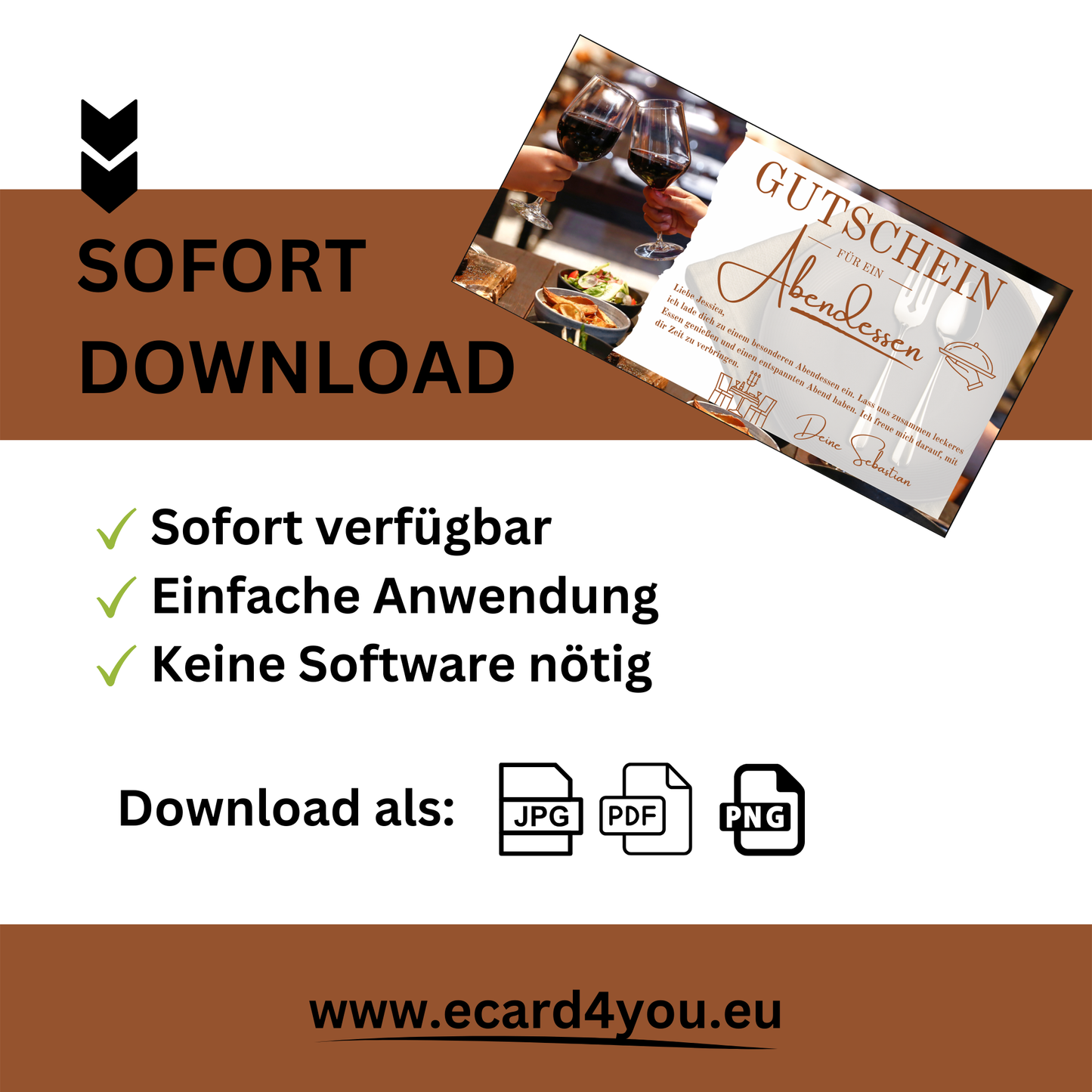 Gutschein - Abendessen Geschenkgutschein Geburtstag