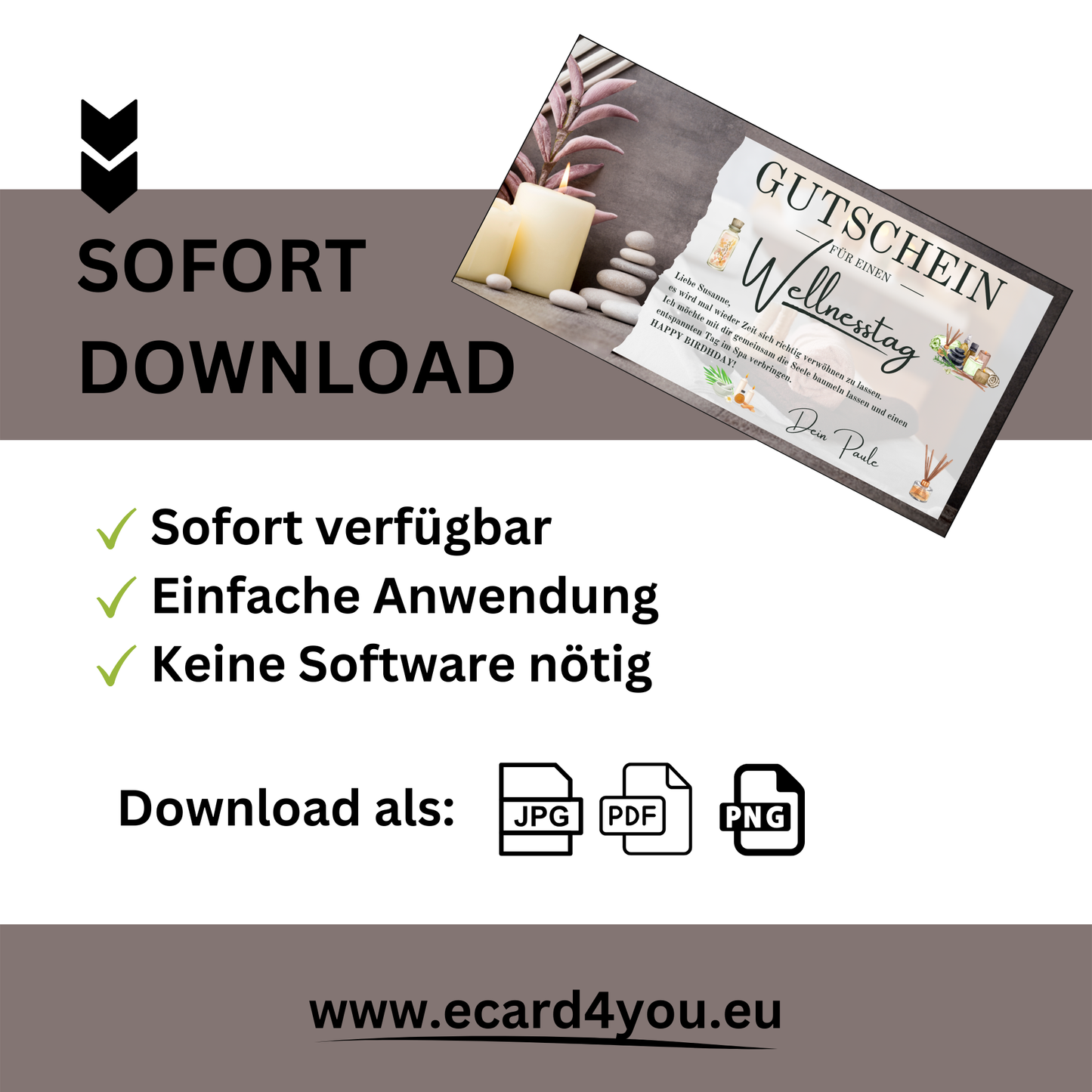 Gutschein - Wellness Spa Wochenende Geschenkgutschein