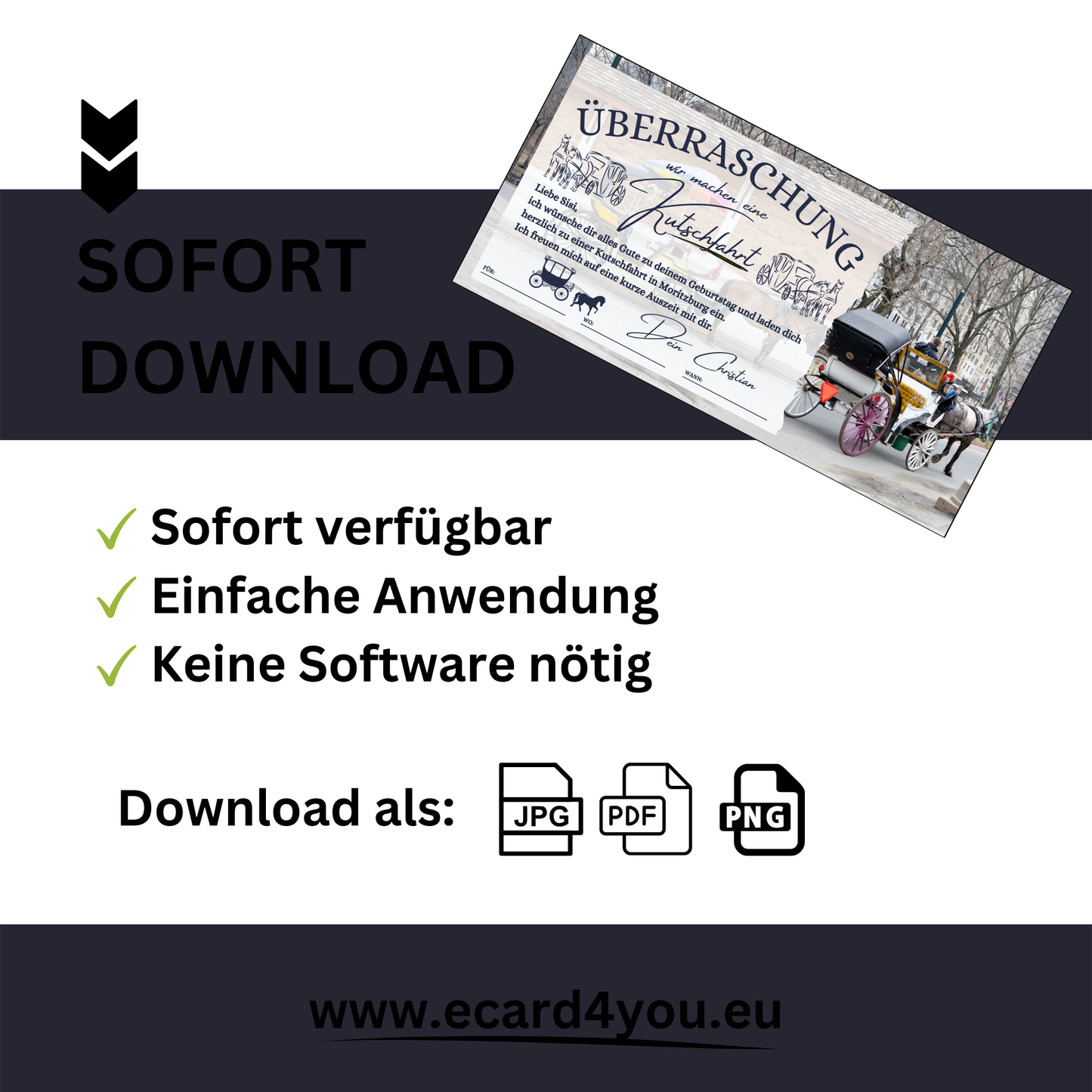 Gutschein - Kutschfahrt Rundfahrt Pferdekutsche