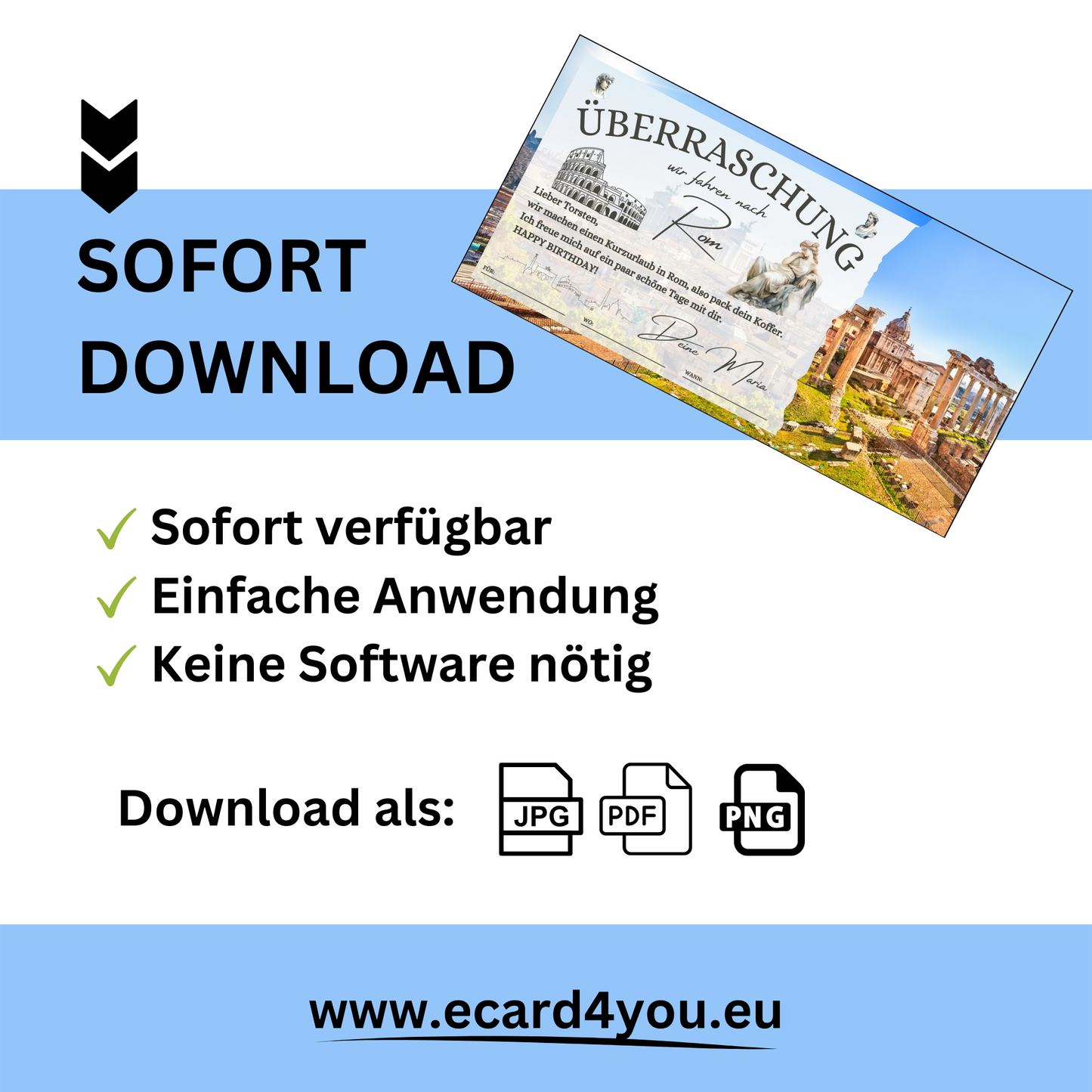 Gutschein - Städtetrip Rom Italien Reisegutschein