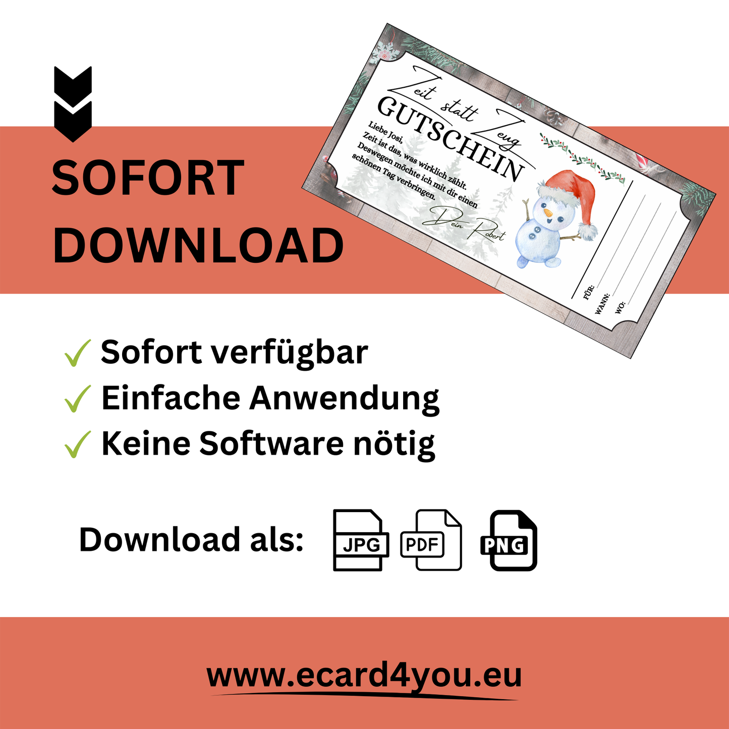 Gutschein - Gemeinsame Zeit statt Zeug als Geschenkidee