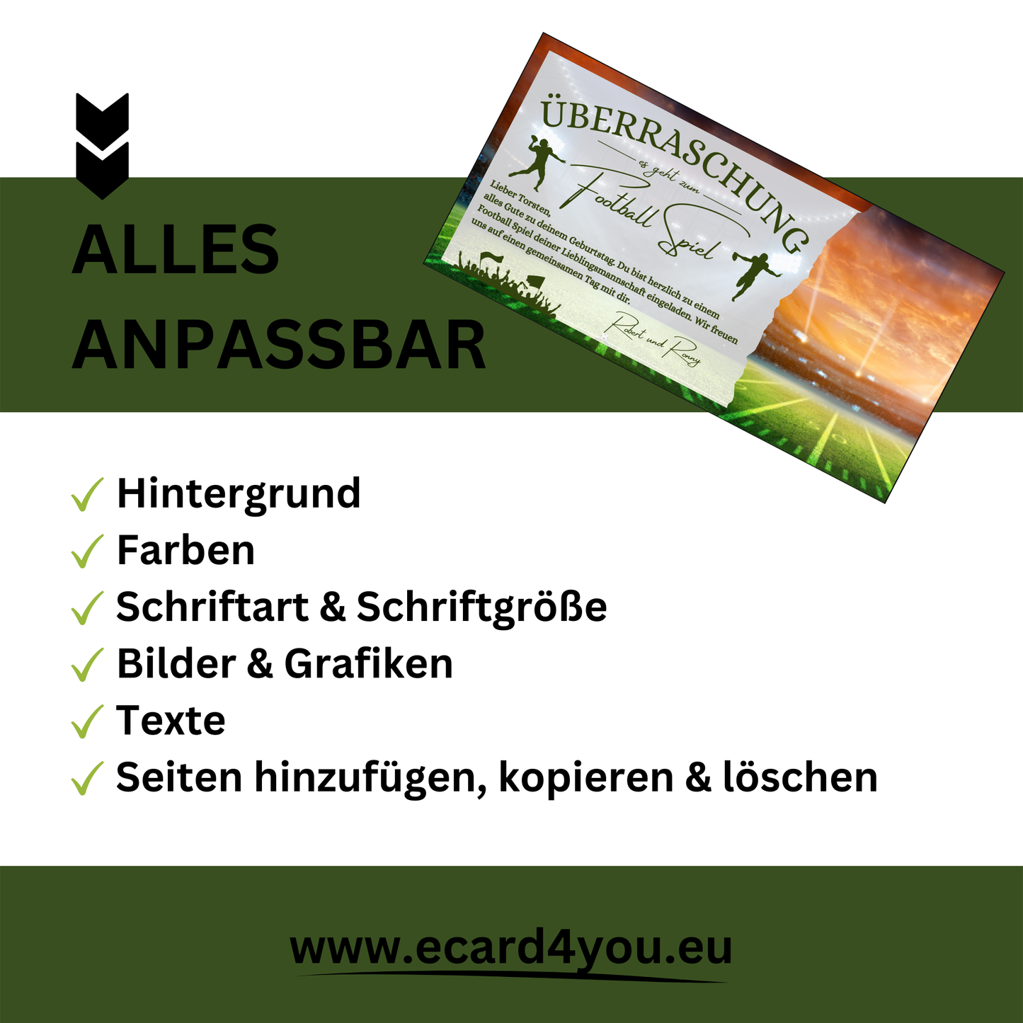 Gutschein - American Football Geschenkgutschein