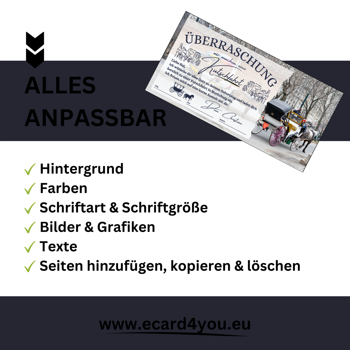 Gutschein - Kutschfahrt Rundfahrt Pferdekutsche