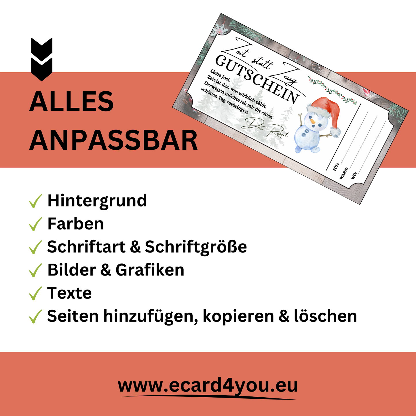 Gutschein - Gemeinsame Zeit statt Zeug als Geschenkidee