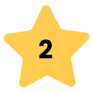 Stern mit der Zahle 2