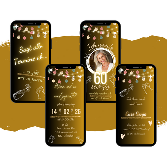 eCARD - Animierte Einladungskarte Geburtstag