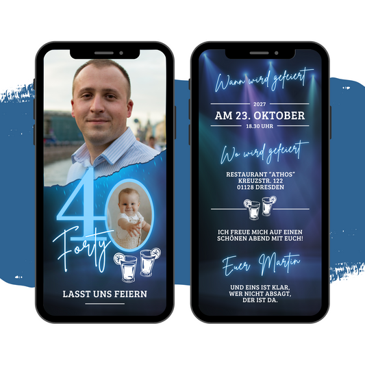 eCARD - Animierte Einladungskarte Geburtstag