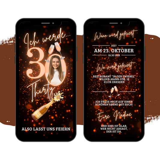 eCARD - Animierte Einladungskarte Geburtstag